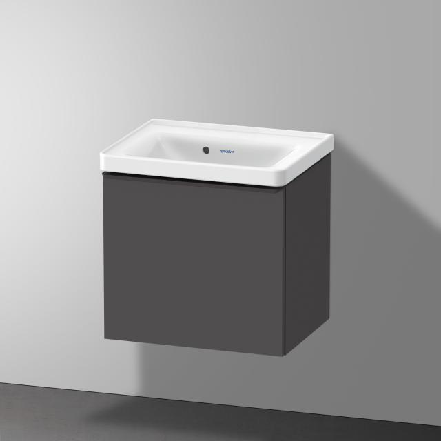 Duravit D-Neo Handwaschbecken mit Waschtischunterschrank mit 1 Auszug graphit matt, WT weiß, ohne Hahnloch
