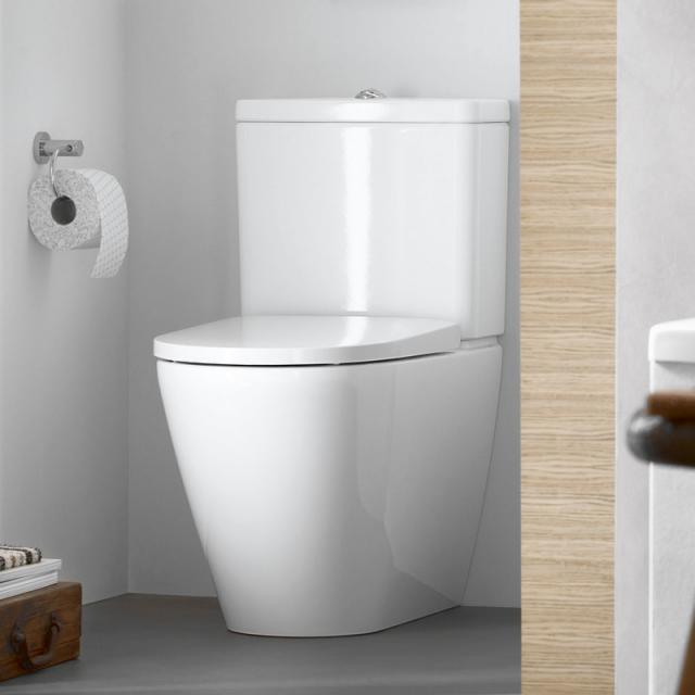 Duravit D-Neo Stand-Tiefspül-WC für Kombination, rimless weiß, mit HygieneGlaze