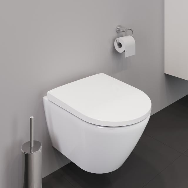 Duravit D-Neo Wand-Tiefspül-WC Compact, rimless, mit WC-Sitz weiß, mit HygieneGlaze