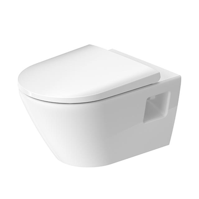 Duravit D-Neo Wand-Tiefspül-WC, rimless, mit WC-Sitz weiß, mit HygieneGlaze