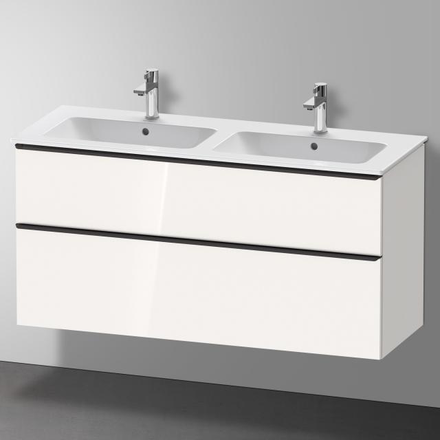 Duravit D-Neo Waschtischunterschrank für Doppelwaschtisch mit 2 Auszügen weiß hochglanz