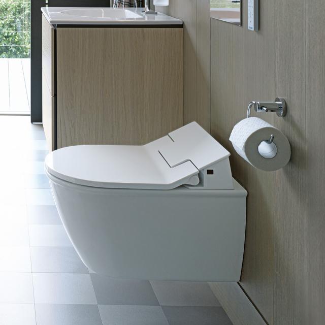 Duravit Darling New Wand-Tiefspül-WC mit NEUEM SensoWash® Slim WC-Sitz, Set weiß
