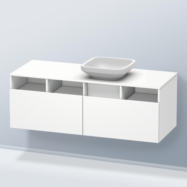 Duravit DuraStyle Waschtischunterschrank für Aufsatzwaschtisch mit 2 Auszügen und 3 offenen Fächern weiß matt