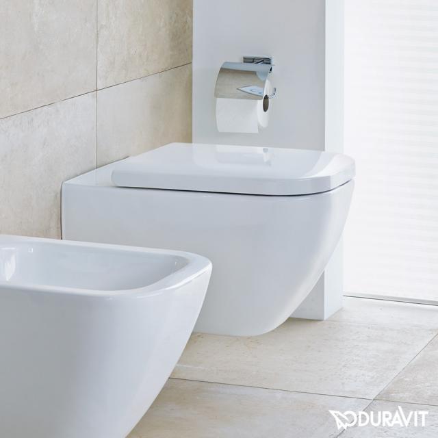 Duravit Happy D.2 Wand-Tiefspül-WC rimless, verlängerte Ausführung weiß, mit HygieneGlaze