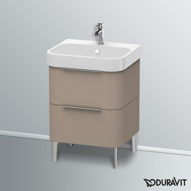 Duravit Happy D.2 Waschtischunterschrank mit 2 Auszügen leinen, mit Einrichtungssystem Ahorn