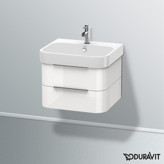 Duravit Happy D.2 Waschtischunterschrank mit 2 Auszügen Front weiß hochglanz / Korpus weiß hochglanz, ohne Einrichtungssystem