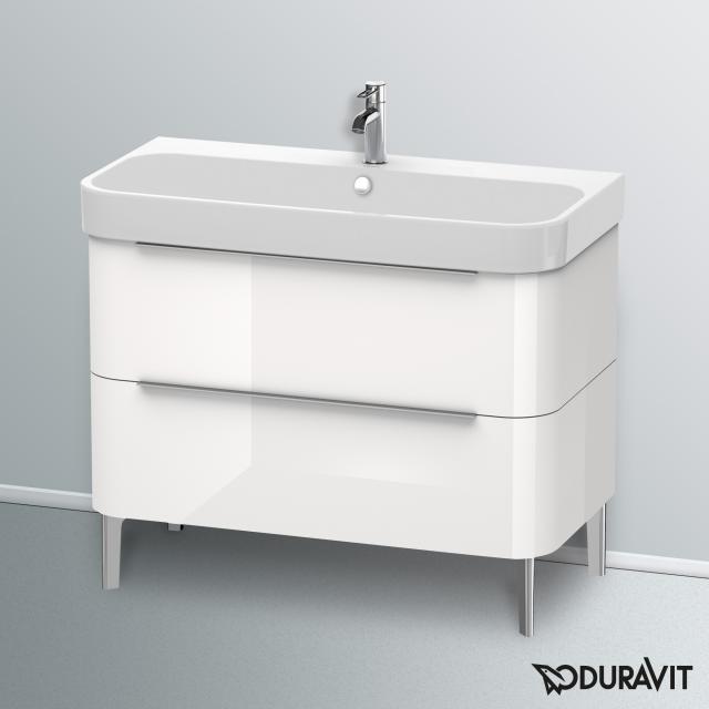 Duravit Happy D.2 Waschtischunterschrank mit 2 Auszügen weiß hochglanz, ohne Einrichtungssystem