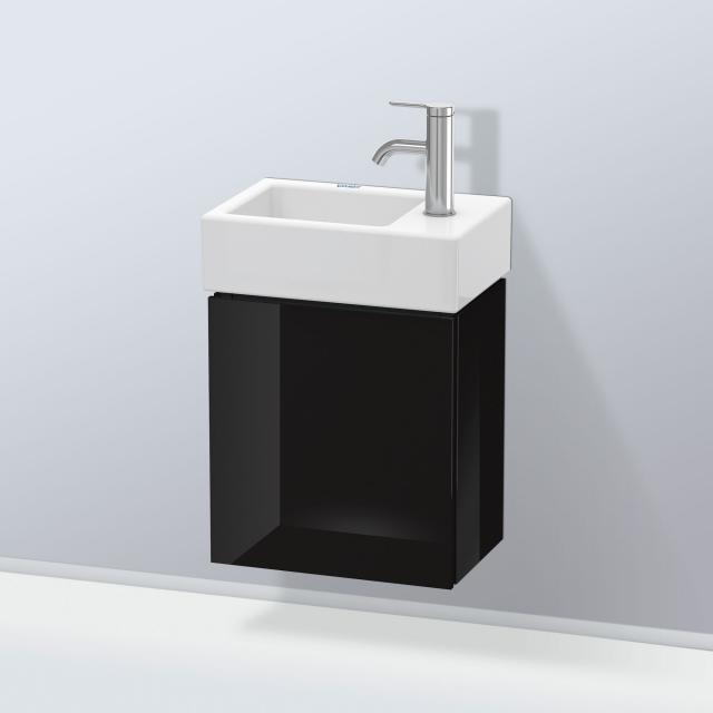 Duravit L-Cube Handwaschbeckenunterschrank mit 1 Tür schwarz hochglanz