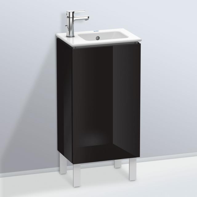 Duravit L-Cube Handwaschbeckenunterschrank mit 1 Tür Front schwarz hochglanz / Korpus schwarz hochglanz