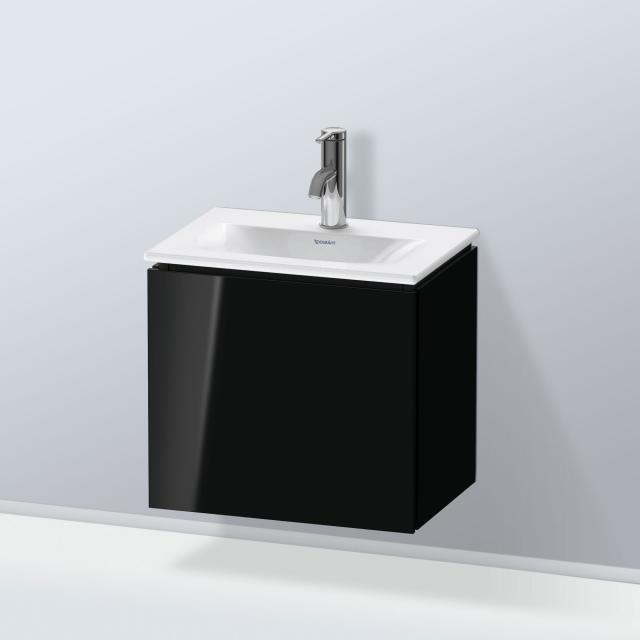 Duravit L-Cube Handwaschbeckenunterschrank mit 1 Tür Front schwarz hochglanz / Korpus schwarz hochglanz