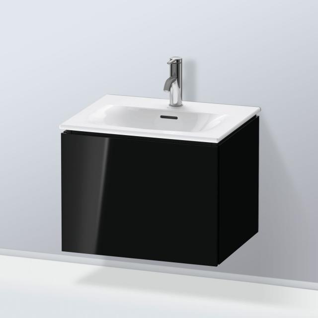 Duravit L-Cube Handwaschbeckenunterschrank  mit 1 Auszug schwarz hochglanz
