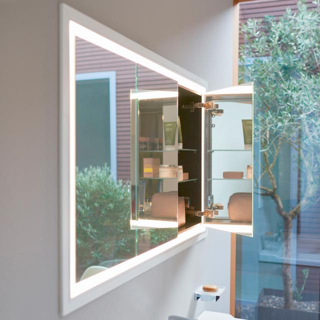 Duravit L-Cube Einbau-Spiegelschrank mit Beleuchtung und 3 Türen