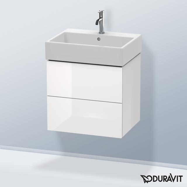 Duravit L-Cube Waschtischunterschrank mit 2 Auszügen weiß hochglanz, ohne Einrichtungssystem