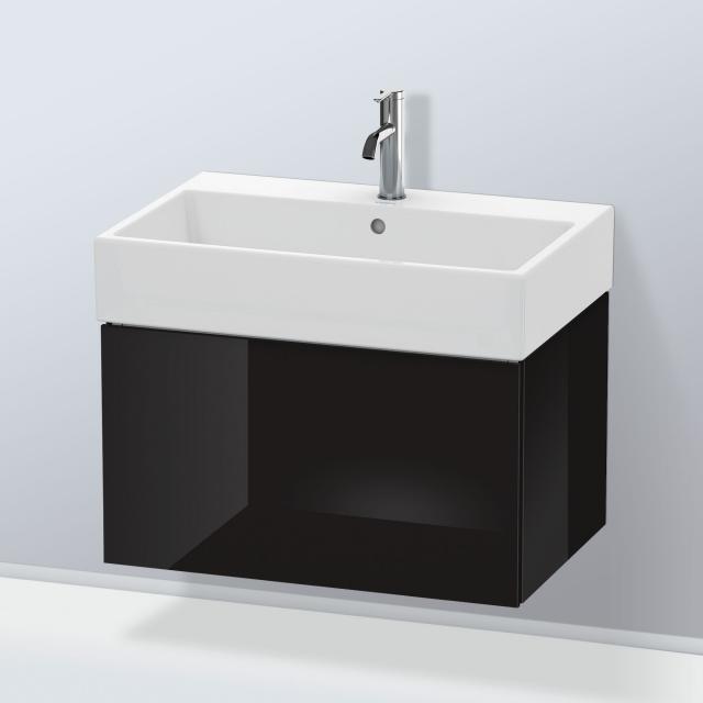 Duravit L-Cube Waschtischunterschrank mit 1 Auszug Front schwarz hochglanz / Korpus schwarz hochglanz, ohne Einrichtungssystem