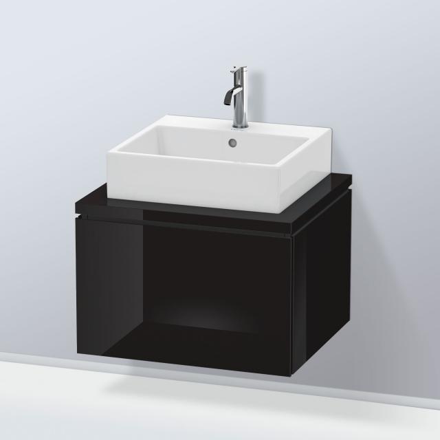 Duravit L-Cube Waschtischunterschrank für Konsole mit 1 Auszug Front schwarz hochglanz / Korpus schwarz hochglanz, ohne Einrichtungssystem