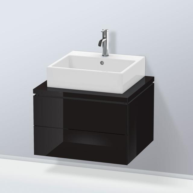 Duravit L-Cube Waschtischunterschrank für Konsole mit 2 Auszügen schwarz hochglanz, ohne Einrichtungssystem