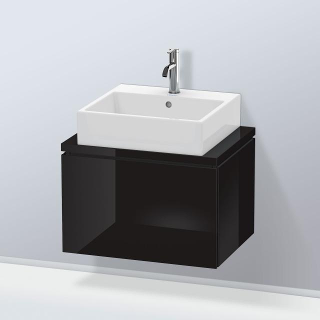 Duravit L-Cube Waschtischunterschrank für Konsole Compact mit 1 Auszug schwarz hochglanz, ohne Einrichtungssystem