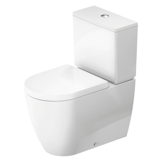 Duravit ME by Starck Stand-Tiefspül-WC für Kombination ohne Spülrand, weiß, mit WonderGliss