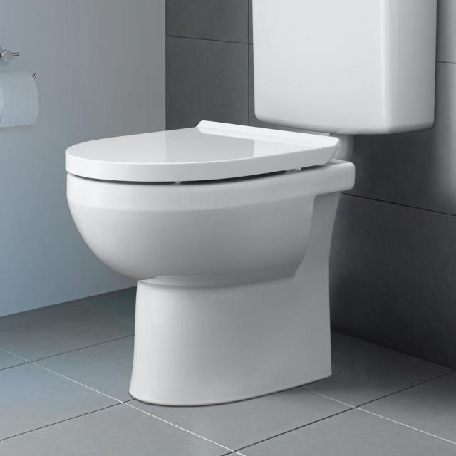 Duravit No.1  Stand-Tiefspül-WC Set, rimless, mit WC-Sitz weiß