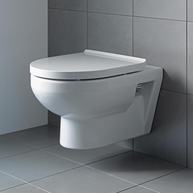Duravit No.1  Wand-Tiefspül-WC Set, rimless, mit WC-Sitz weiß, mit HygieneGlaze