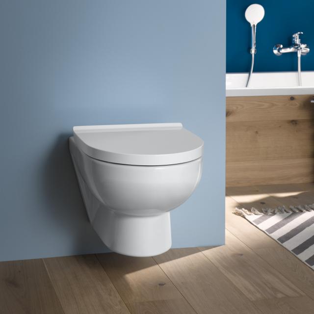 Duravit No.1 Wand-Tiefspül-WC Compact, rimless, mit WC-Sitz weiß