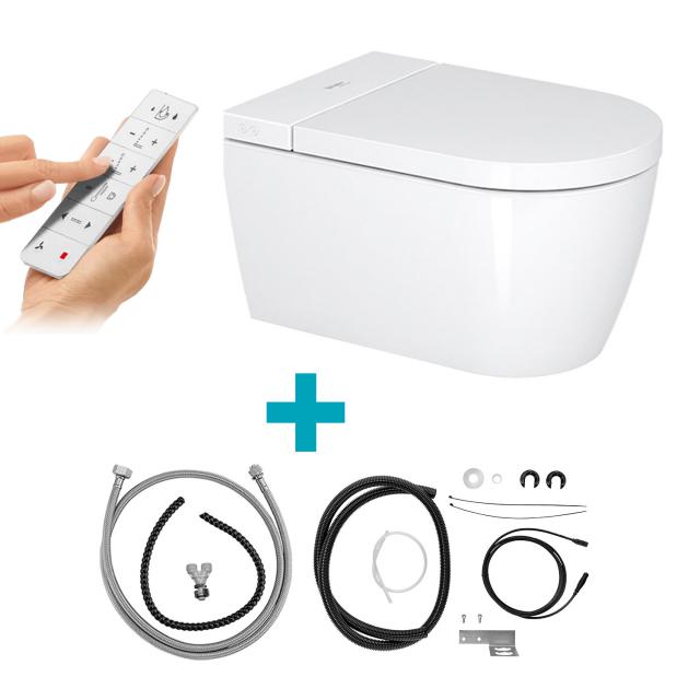 Duravit SensoWash® Starck f Lite Compact Dusch-WC Komplettanlage für Wandmontage, mit WC-Sitz mit Installations-Sets