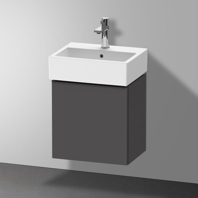 Duravit Vero Air Handwaschbecken mit D-Neo Waschtischunterschrank mit 1 Tür graphit matt, WT weiß, mit WonderGliss, mit 1 Hahnloch