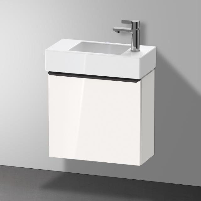 Duravit Vero Air Handwaschbecken mit D-Neo Waschtischunterschrank mit 1 Tür Front weiß hochglanz / Korpus weiß hochglanz, WT weiß, mit WonderGliss, mit 1 Hahnloch rechts