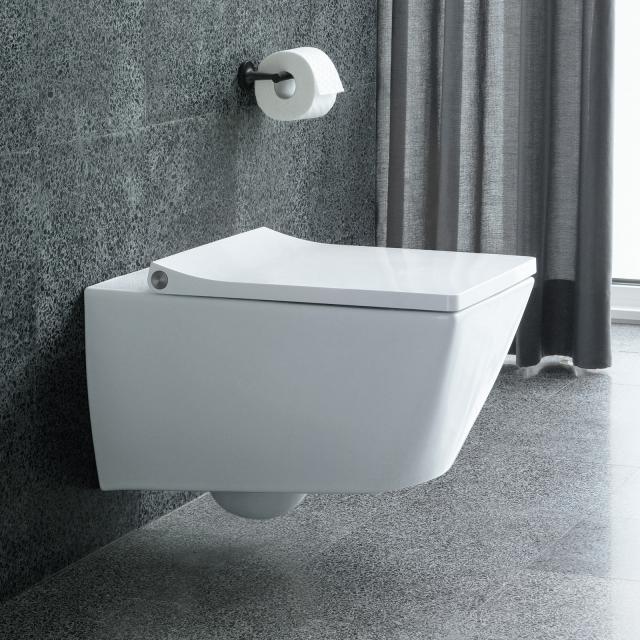 Duravit Viu Wand-Tiefspül-WC mit WC-Sitz, ohne Spülrand weiß, mit WonderGliss