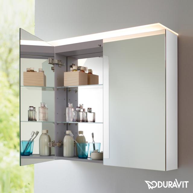 Duravit X-Large Spiegelschrank mit Beleuchtung und 2 Türen verspiegelt/weiß matt