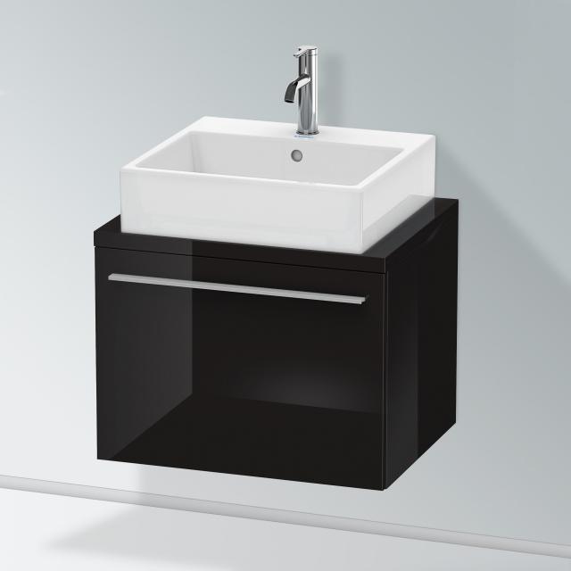 Duravit X-Large Waschtischunterschrank für Konsole Compact mit 1 Auszug schwarz hochglanz