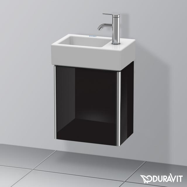 Duravit XSquare Handwaschbeckenunterschrank mit 1 Tür schwarz hochglanz