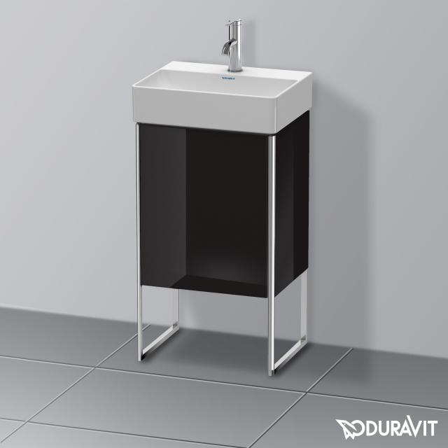 Duravit XSquare Handwaschbeckenunterschrank mit 1 Tür schwarz hochglanz