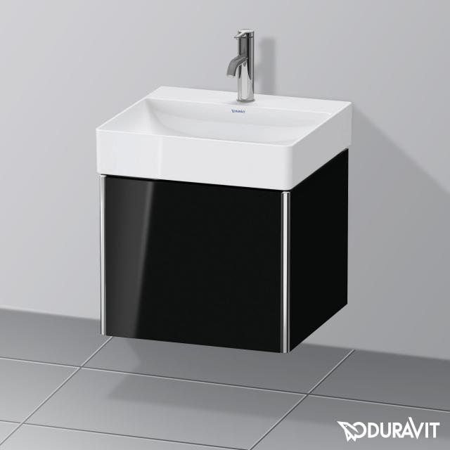 Duravit XSquare Waschtischunterschrank mit 1 Auszug Front schwarz hochglanz / Korpus schwarz hochglanz, ohne Einrichtungssystem