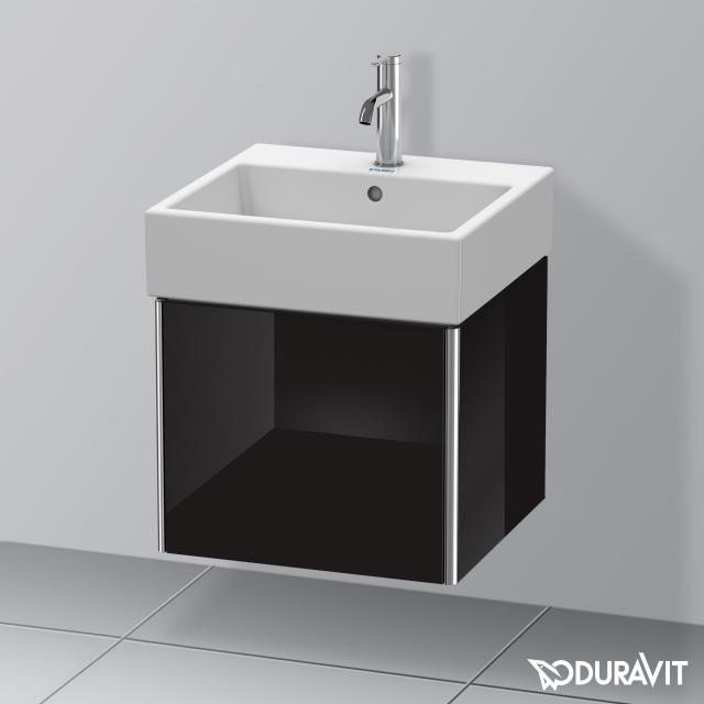 Duravit XSquare Waschtischunterschrank mit 1 Auszug Front schwarz hochglanz / Korpus schwarz hochglanz, ohne Einrichtungssystem