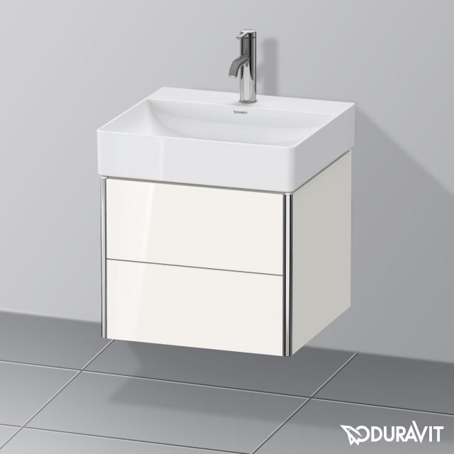 Duravit XSquare Waschtischunterschrank mit 2 Auszügen weiß hochglanz, ohne Einrichtungssystem