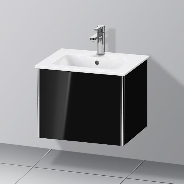 Duravit XSquare Handwaschbeckenunterschrank Compact mit 1 Auszug schwarz hochglanz