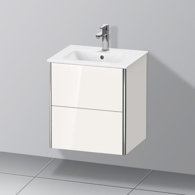 Duravit XSquare Handwaschbeckenunterschrank Compact mit 2 Auszügen weiß hochglanz