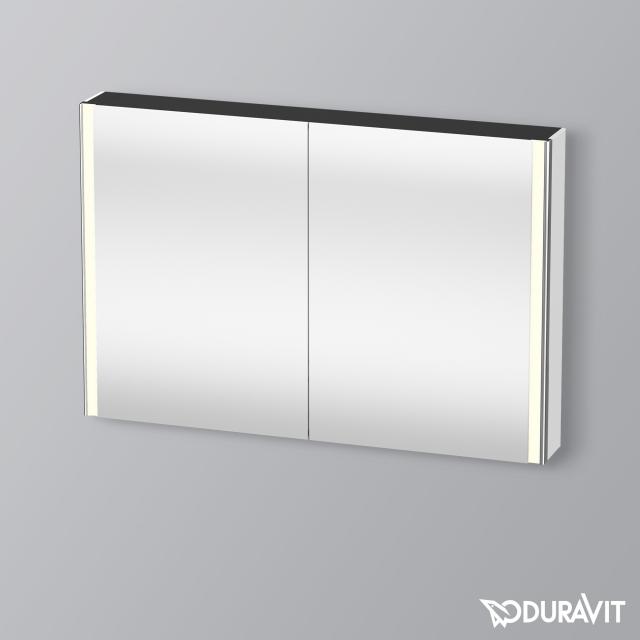 Duravit XSquare Spiegelschrank mit Beleuchtung und 2 Türen Front verspiegelt / Korpus weiß matt