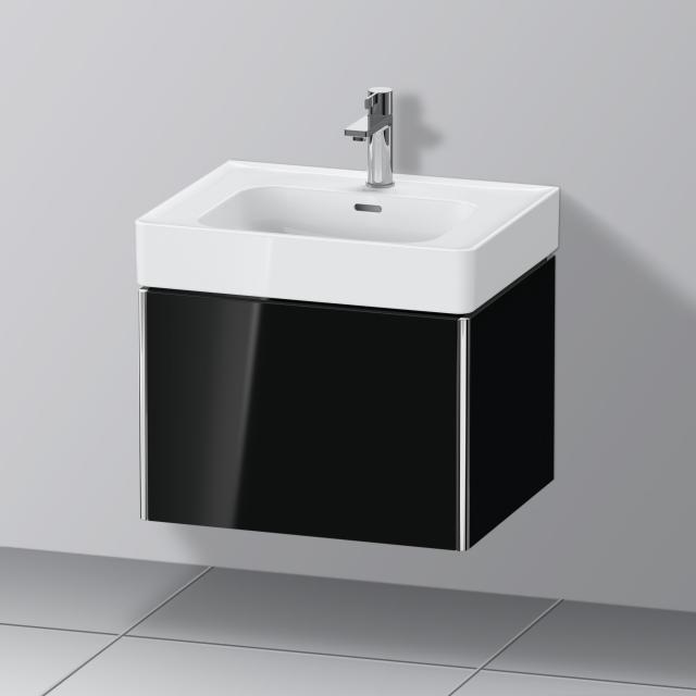 Duravit XSquare Waschtischunterschrank mit 1 Auszug schwarz hochglanz, ohne Einrichtungssystem