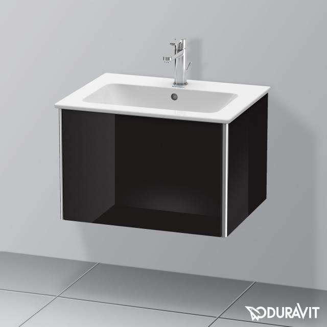 Duravit XSquare Waschtischunterschrank mit 1 Auszug schwarz hochglanz, ohne Einrichtungssystem
