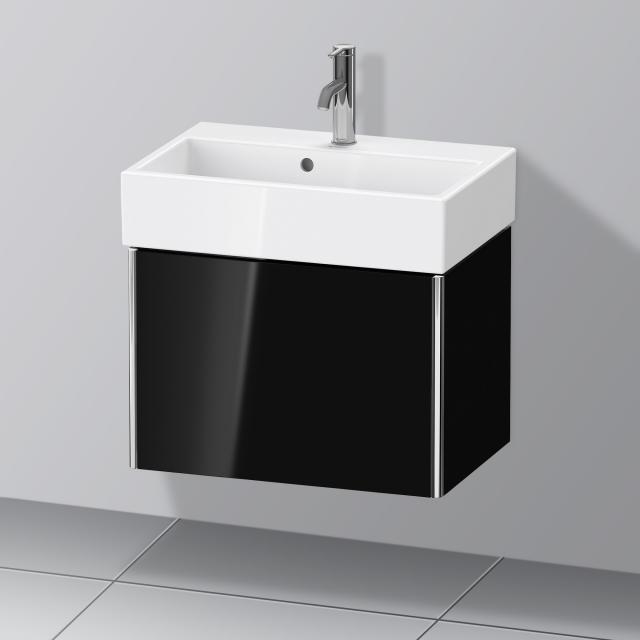 Duravit XSquare Waschtischunterschrank Compact mit 1 Auszug Front schwarz hochglanz / Korpus schwarz hochglanz, ohne Einrichtungssystem