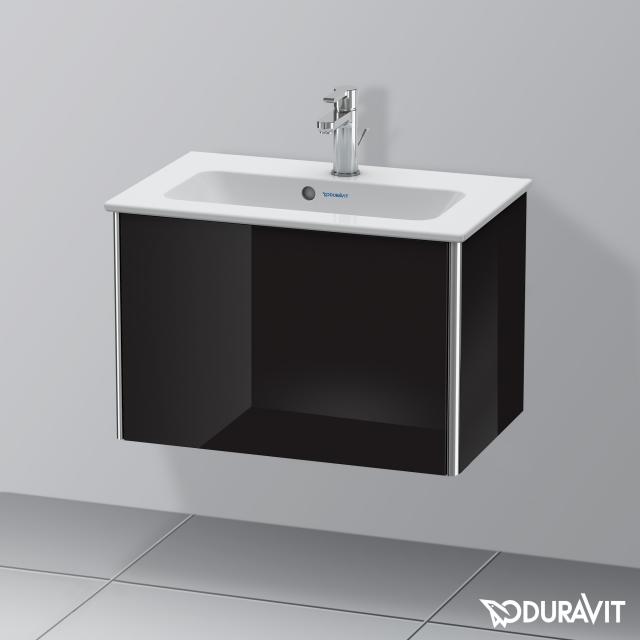 Duravit XSquare Waschtischunterschrank Compact mit 1 Auszug schwarz hochglanz, ohne Einrichtungssystem