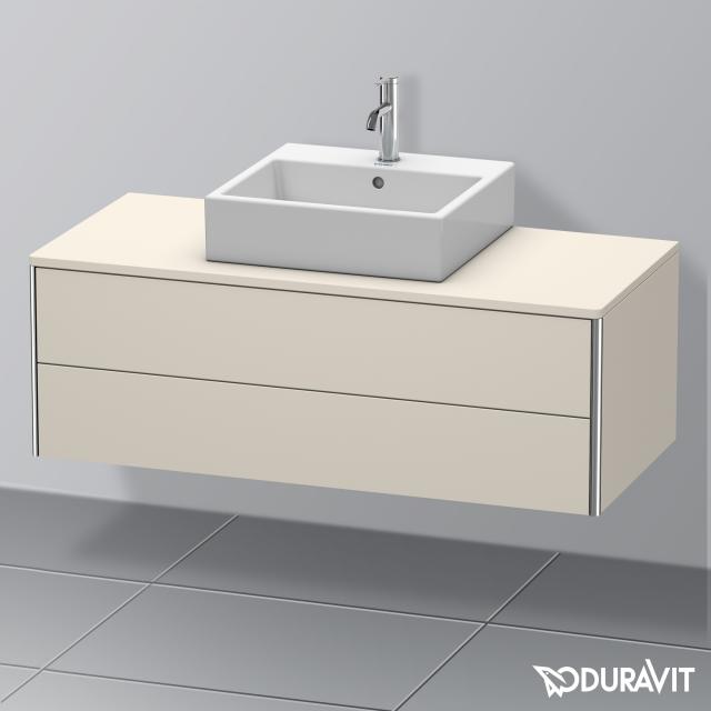 Duravit XSquare Waschtischunterschrank für Konsole mit 2 Auszügen taupe matt, ohne Einrichtungssystem