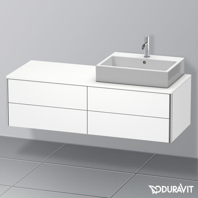 Duravit XSquare Waschtischunterschrank für Konsole mit 4 Auszügen Front weiß matt / Korpus weiß matt, ohne Einrichtungssystem