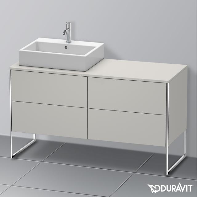 Duravit XSquare Waschtischunterschrank für Konsole mit 4 Auszügen betongrau matt, ohne Einrichtungssystem