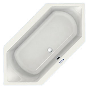 Duscholux Prime-Line Sechseck-Badewanne, Einbau weiß