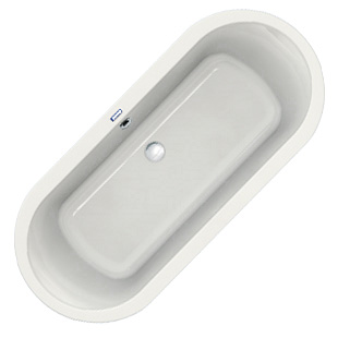 Duscholux Prime-Line Oval-Badewanne, Einbau weiß