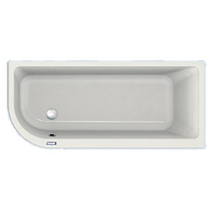 Duscholux Prime-Line soft-corner 1 Eck-Badewanne, Einbau weiß