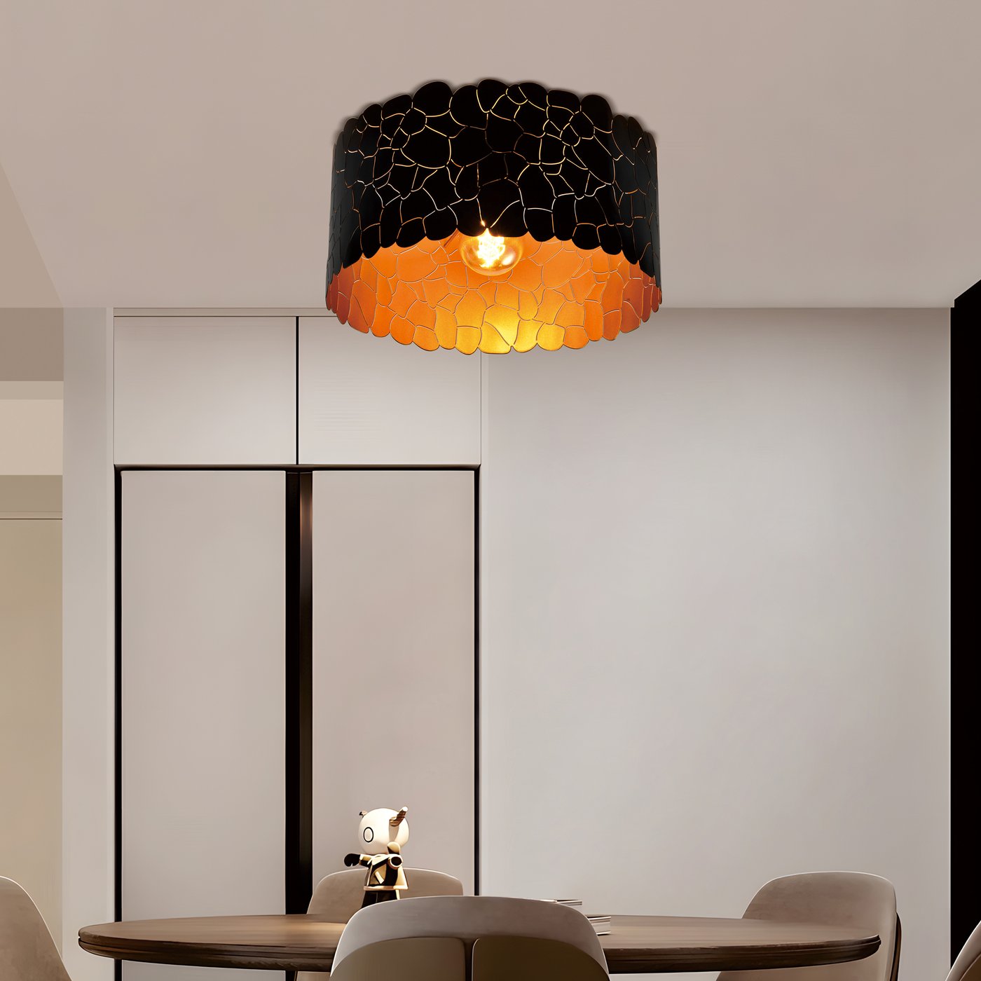 Pakaru Ecolumeo PAKARU ceiling light, E27 dimmable, black/gold - BEL02821BM4D ...